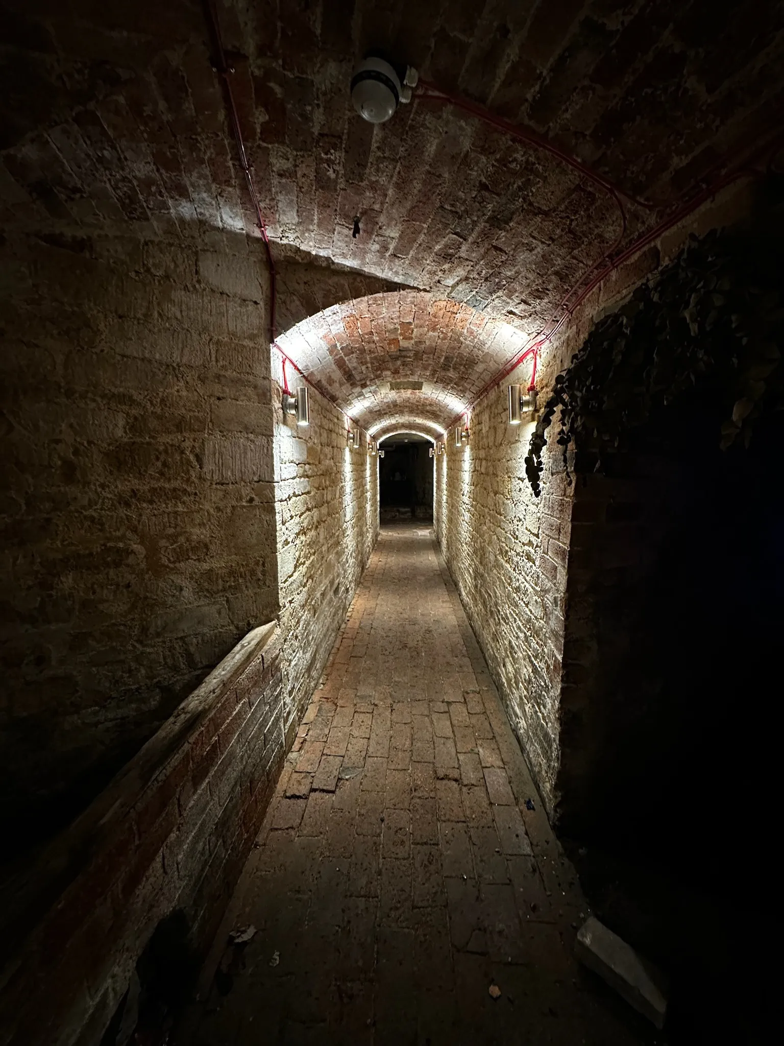 A dark tunnel with a light at the end.